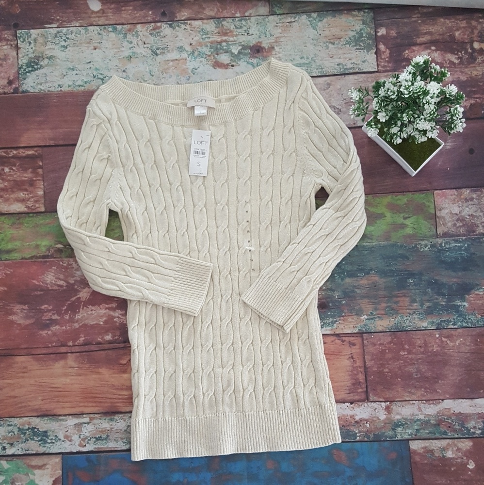 *NWT* Ann Taylor Loft Cable Knit Sweater Sz S